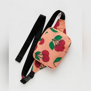NWOT BAGGU Puffy Fanny Pack Sherbet Cherry Waist Belt Bag Cherries